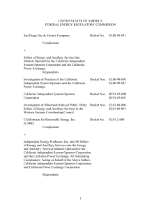 CARE Comments on EL00-95-031 - Californians for Renewable