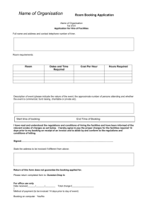 Initial Draft Booking Form (MS Word 34k)