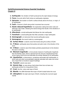 Earth/Environmental Science Essential Vocabulary Chapter 8 1