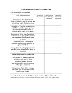Small Group Communication Competencies