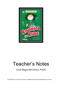 Teacher`s Notes Carol Magee MA (Hons), PGCE Contents
