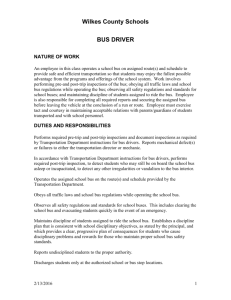 Bus Driver - Wilkes County Schools