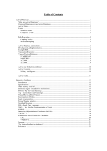 Commercial uses of Deductive Databases.