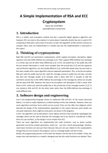 A Simple Implementation of RSA and ECC Cryptosystem