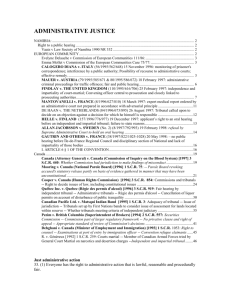 ADMINISTRATIVE JUSTICE - Human & Constitutional Rights