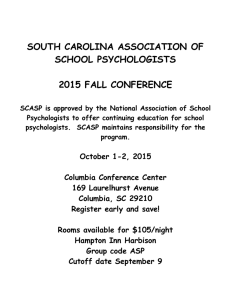 SCASP`S - South Carolina Association of School Psychologists