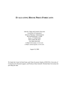 Comparing Forecasts for House Prices at the