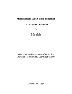 The ABE Curriculum Framework - Massachusetts Department of
