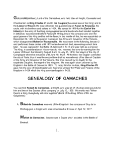 Genealogie de Gamaches - King