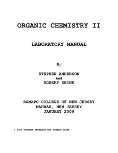 Syllabus: ORGANIC CHEMISTRY I & II LABORATORY
