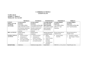 Week of Nov 30 - School District of Cambridge