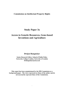 A Conceptual Precursor - Commission for Intellectual Property Rights