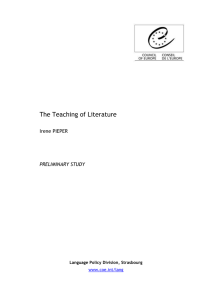 The teaching of literature