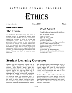 Syllabus - PH 108 Ethics - Fall 2005 (MS-Word)