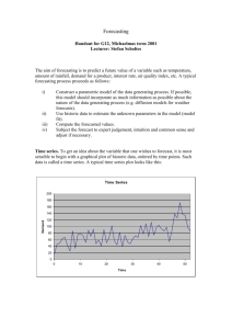 Forecasting