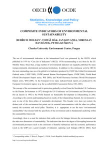 Composite indicators of environmental sustainability