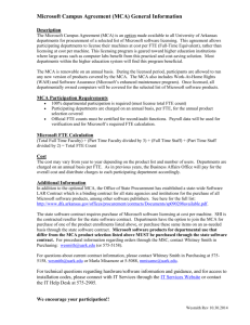 Microsoft Campus Agreement - Procurement