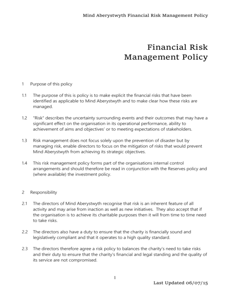 thesis on financial risk management