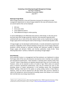 Evaluating a Early Weaning Drought Management Strategy By Paul