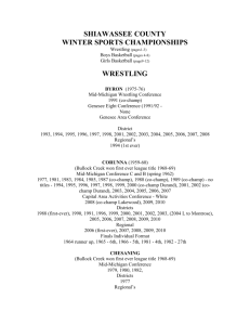 Winter Sports Championships - Message from Athletic Director