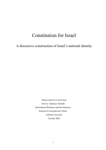 Chapter four: Discourses on national identity in Israel