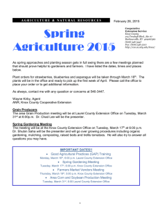 Spring 2015 Newsletter - Knox County Cooperative Extension