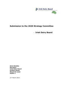 Irish Dairy Board - Department of Agriculture