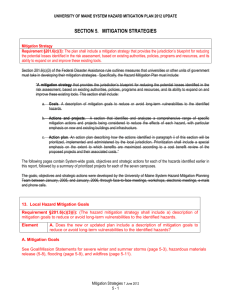 Mitigation Strategy - University of Maine System