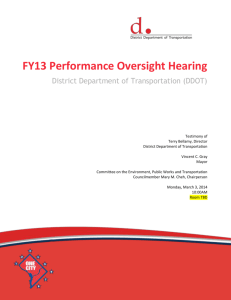 Performance Oversight Responses - Council of the District of