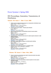 IEE Proceedings, Generation, Transmission, & Distribution