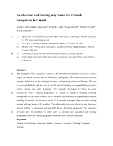 An education and training programme for livestock transporters in