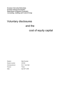 Voluntary disclosures - Erasmus University Thesis Repository