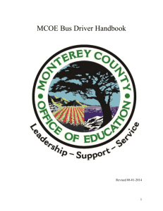 Your position as MCOE school bus driver for exceptional children