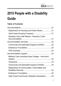 City of Gold Coast 2015 People with a Disability Guide