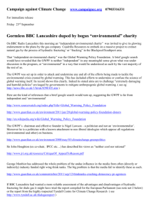 Gormless BBC Lancashire duped by bogus “environmental”