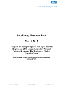 Respiratory Resource Pack March 2015