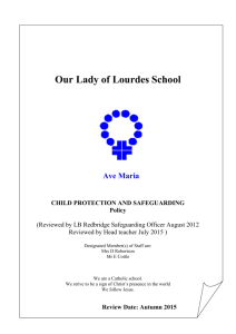 3.0 Responsibilities - Our Lady of Lourdes RC Primary School