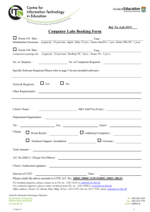 Computer Lab Booking Form