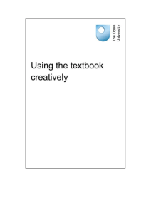 Using the textbook creatively