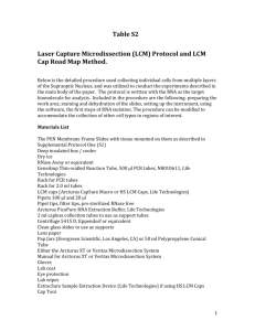 Table S2 Laser Capture Microdissection (LCM) Protocol and LCM