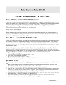 nausea and vomiting of pregnancy