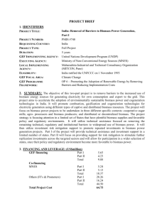 Project Brief - Global Environment Facility