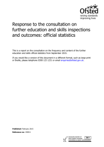 Response to the consultation on further education and