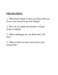 PRE-READING 1. What three things would you bring with you if you