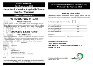 Registration Form - Maori Health CME Feb12