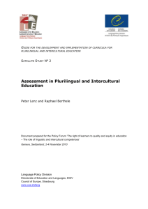 On the Assessment of Plurilingual and Intercultural (Communicative