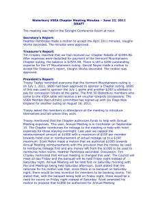 Waterbury VSEA Chapter Meeting Minutes – June 22, 2011