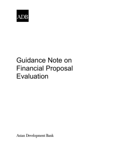 Guidance Note on Financial Proposal Evaluation (for Loans/Grants)