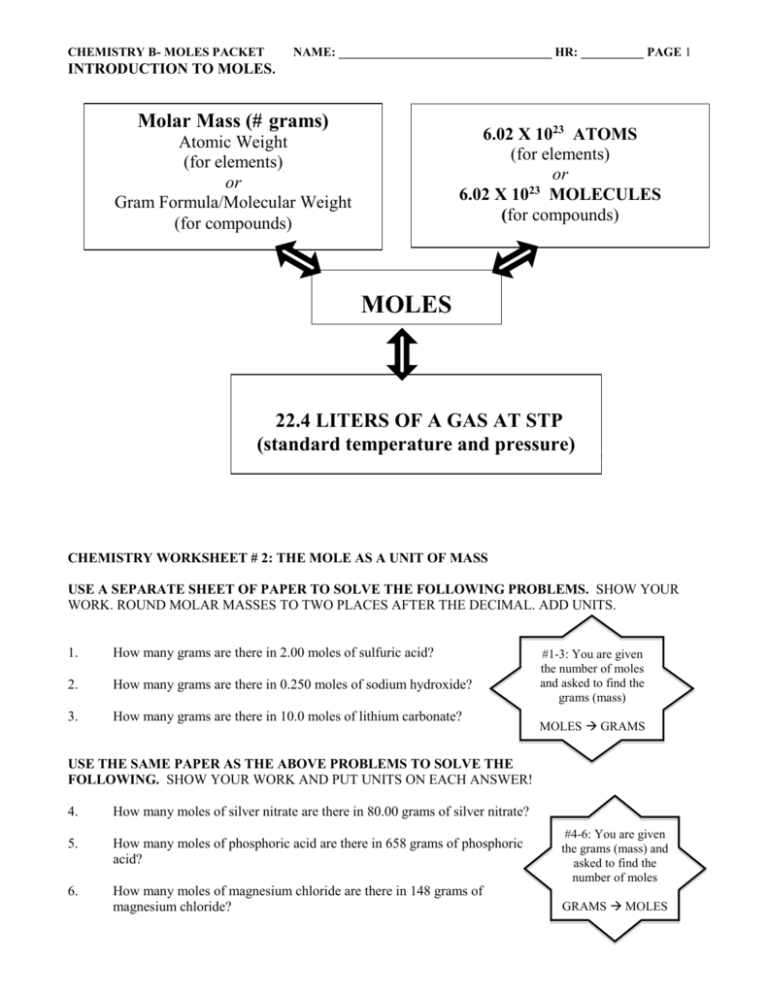 chemistry-worksheet-2-the-mole-as-a-unit-of-mass