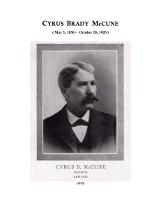 Cyrus Brady McCune - Minnesota Legal History Project